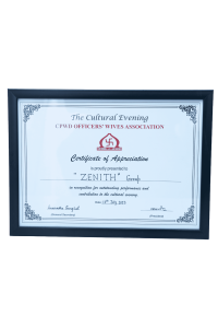 CPWD Officer’s Wife Association- Certificate of Appreciation 2023
